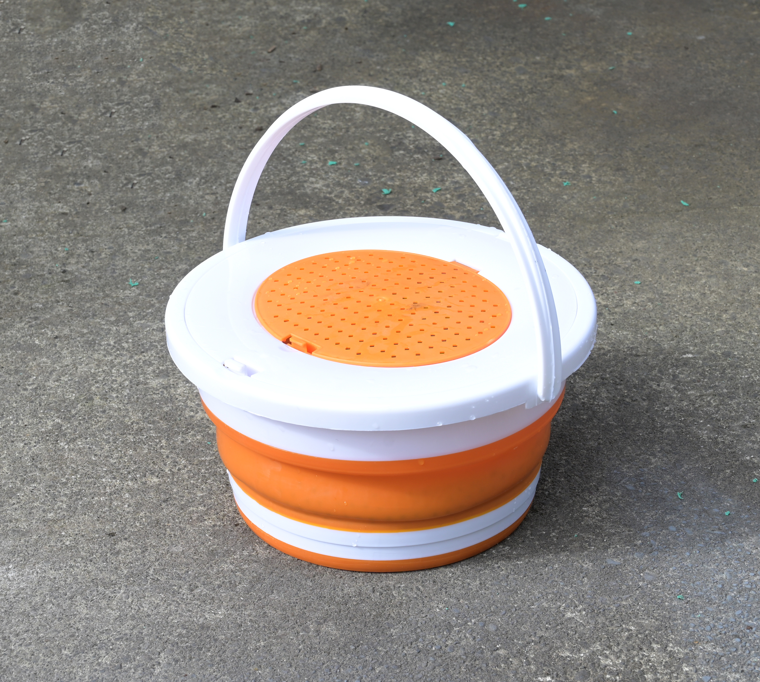 Foldable Bucket Collapsible Buckets for Gel Blaster Ammo ,Multi-Purpose  Orange