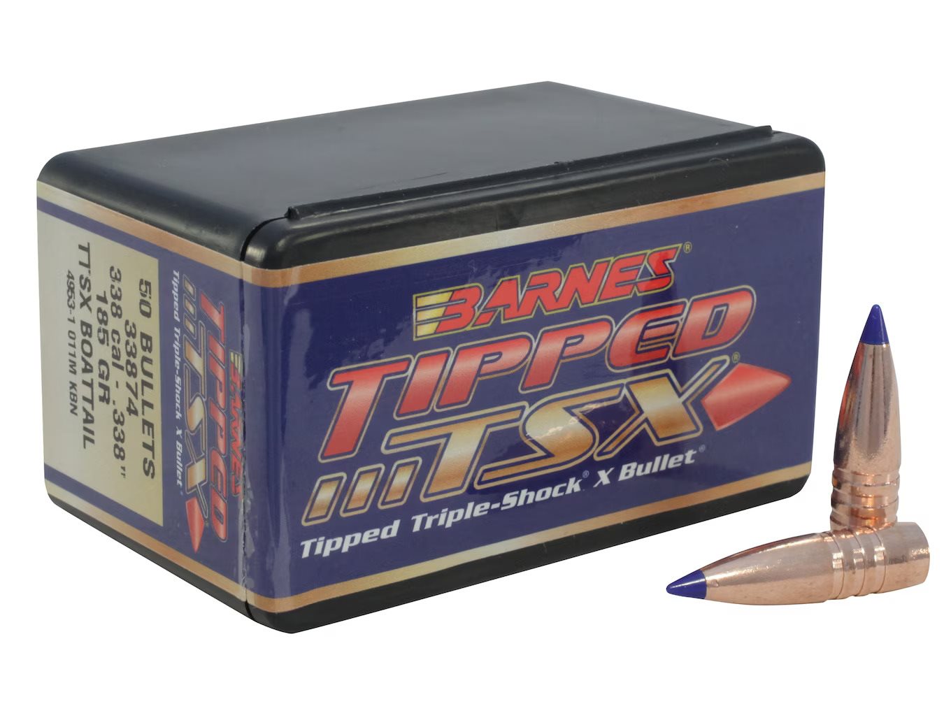 Barnes 338 Tipped Triple-Shock X (TTSX) 185gr Spitzer Boat Tail Lead-Free  50 Rounds NZ - 338 by Gun City