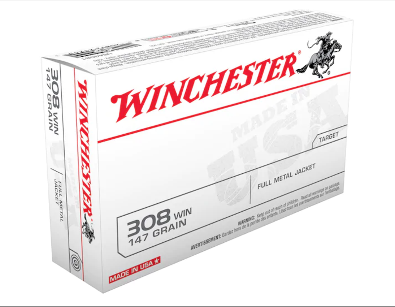 Buy Winchester USA 308 147gr FMJ in NZ New Zealand.