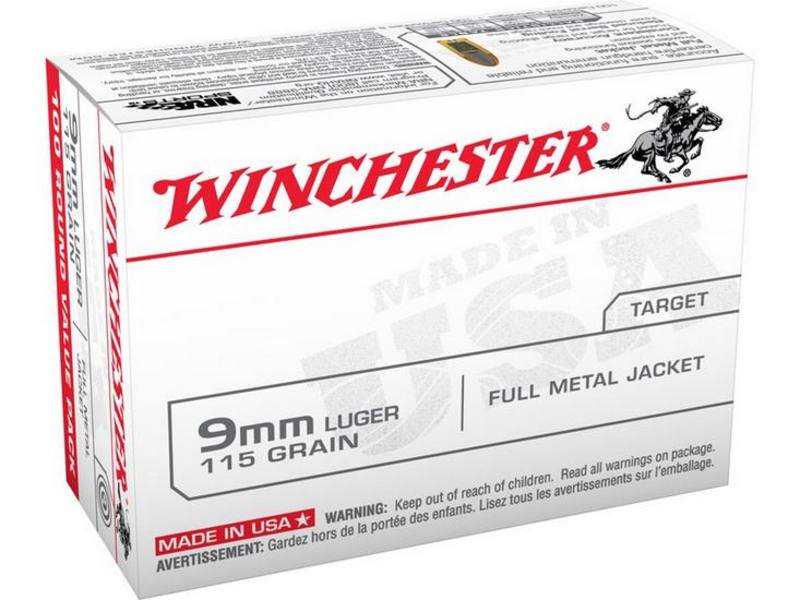 Buy Winchester 9mm Luger 115gr FMJ in NZ New Zealand.