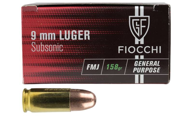 Buy Fiocchi 9mm Shooting Dynamics 158gr FMJ Subsonic in NZ New Zealand.