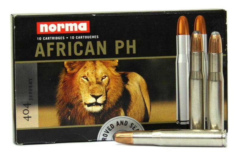 Buy Norma 404 Jeffery African PH 450gr Soft Point Round Nose Woodleigh 10 Rounds in NZ New Zealand.