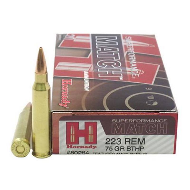 Buy Hornady 223 Superformance Match 75gr Hollow Point Boat Tail in NZ New Zealand.