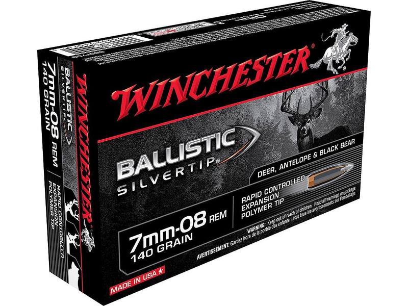 Buy Winchester 7mm-08 Ballistic Silvertip 140gr Polymer Tip 20 Rounds in NZ New Zealand.