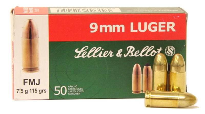 Buy 9mm Luger Sellier & Bellot 115gr FMJ in NZ New Zealand.