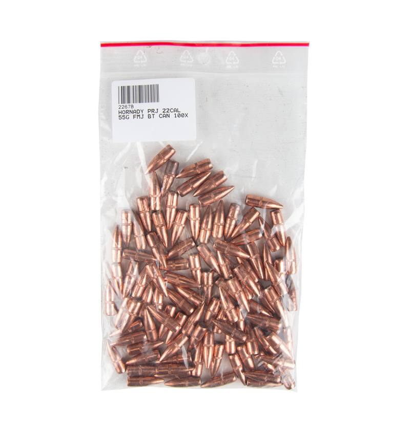 Buy Hornady Projectiles 22 Cal .224 55 Grain FMJ in NZ New Zealand.