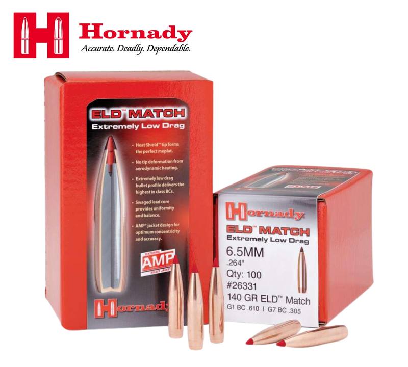 Buy Hornady Projectiles 30 Cal .308 208gr ELD Match  x100 in NZ New Zealand.