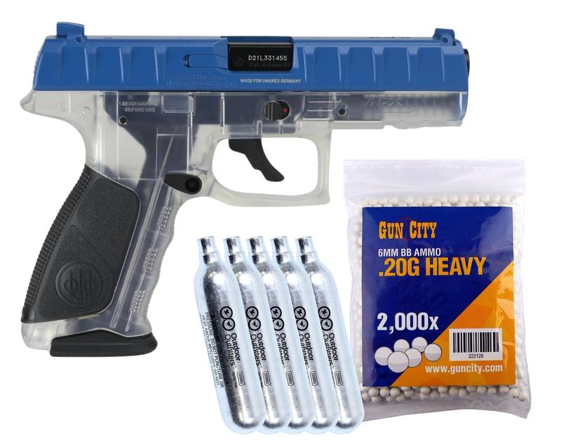 Buy Umarex Beretta APX 6mm Blowback CO2 Air Pistol Combo 380 fps in NZ New Zealand.