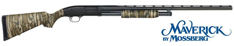 Buy 12ga Maverick 88 Blued Bottomland Camouflage 28" Interchoke in NZ New Zealand.