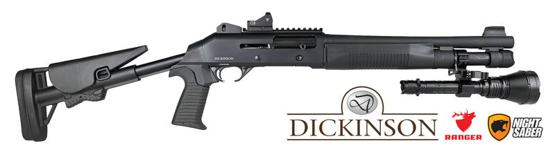 Buy 12ga Dickinson 212 Tactical Pro 14" with Ranger Red Dot & Night Saber Blitzer 1250lm Torch in NZ New Zealand.