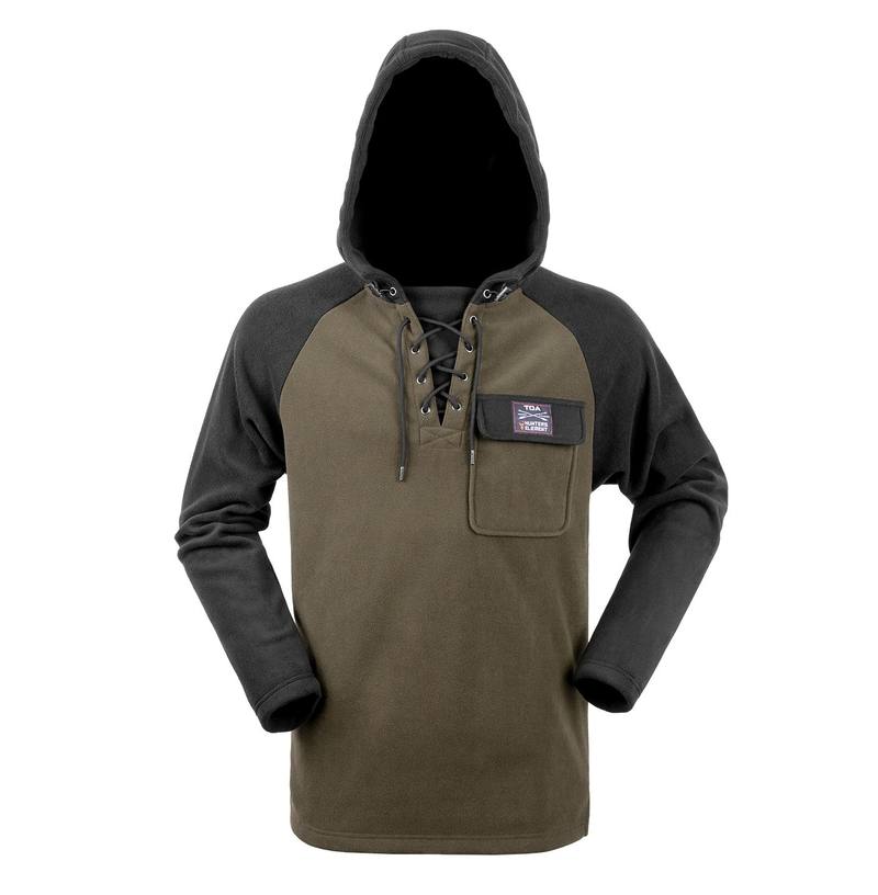 Buy Hunters Element Whakarapu Long Sleeve Top with Hood: Green/Black in NZ New Zealand.