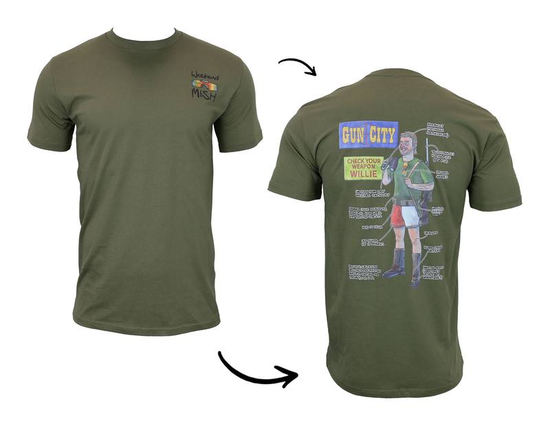 Buy Gun City "Weekend Mish" T-Shirt - Army Green in NZ New Zealand.