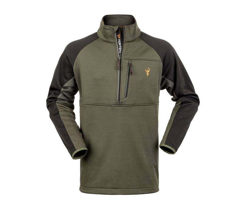 Buy Hunters Element Zenith Long Sleeve Top with 1/2 Zip: Green in NZ New Zealand.