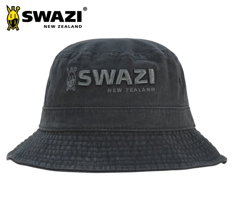 Buy Swazi Bucket Hat Black in NZ New Zealand.