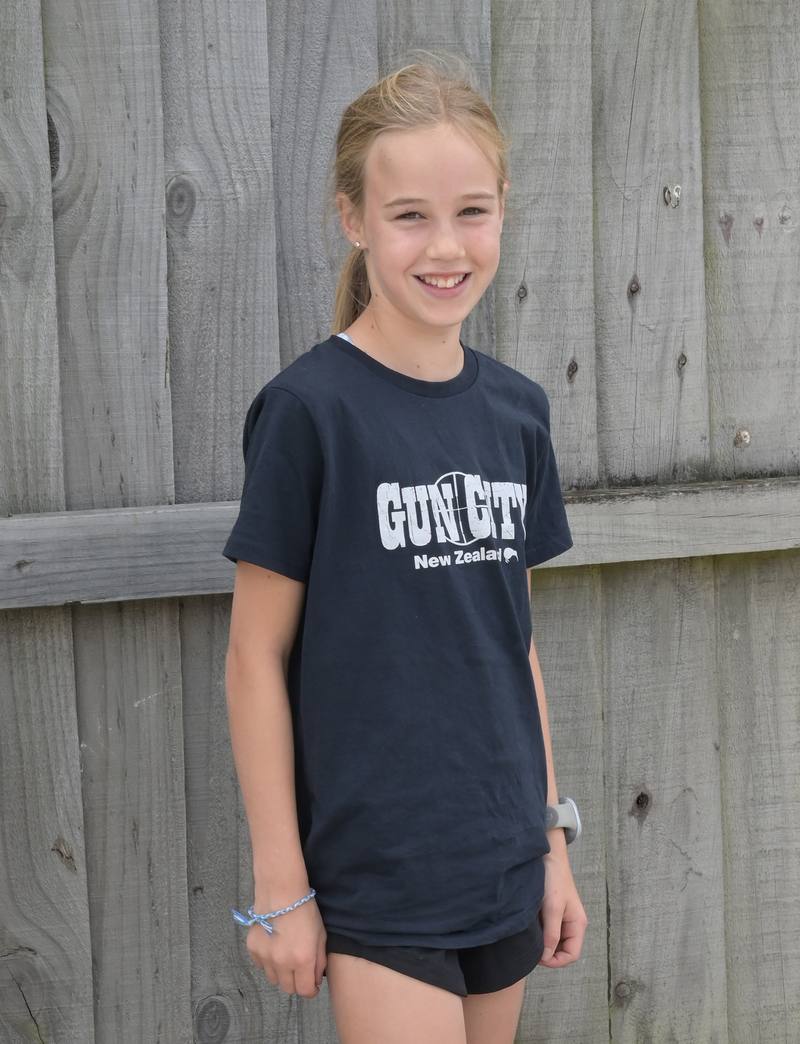 Buy Gun City Kids Tee 'Gun City Target' Navy in NZ New Zealand.