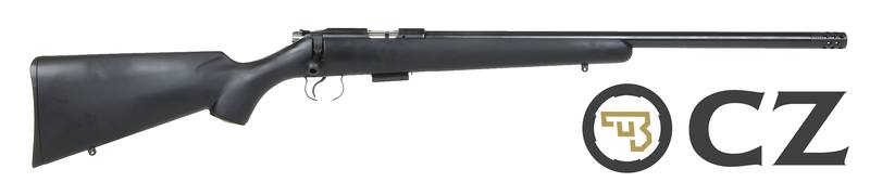 Buy 17HMR CZ 455 Varmint Blued Synthetic 20" Threaded in NZ New Zealand.