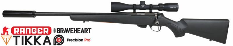 Buy 17HMR Tikka T1x MTR Blued 20" Left Hand with Ranger 3-9x40 & Braveheart Silencer in NZ New Zealand.