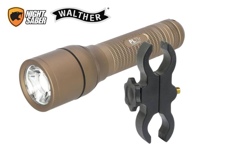 Buy Walther PL71R 2000 Lumen Torch | Tan *With Scope Mount in NZ New Zealand.