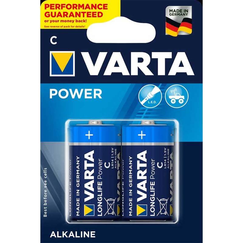 Buy Varta Longlife Alkaline C Battery | 2 Pack in NZ New Zealand.