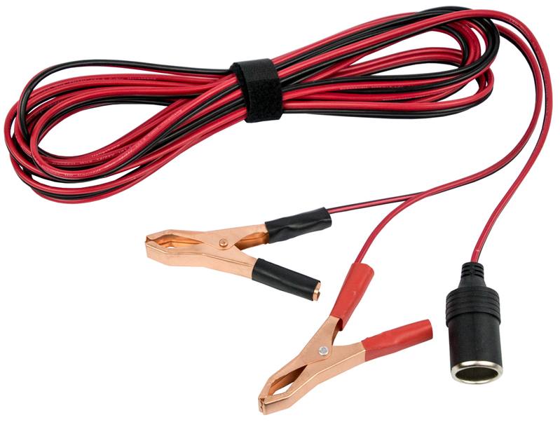 Buy Night Saber 5.5m Alligator Clip-to-Female Cigarette Vehicle Battery Extension Cord in NZ New Zealand.