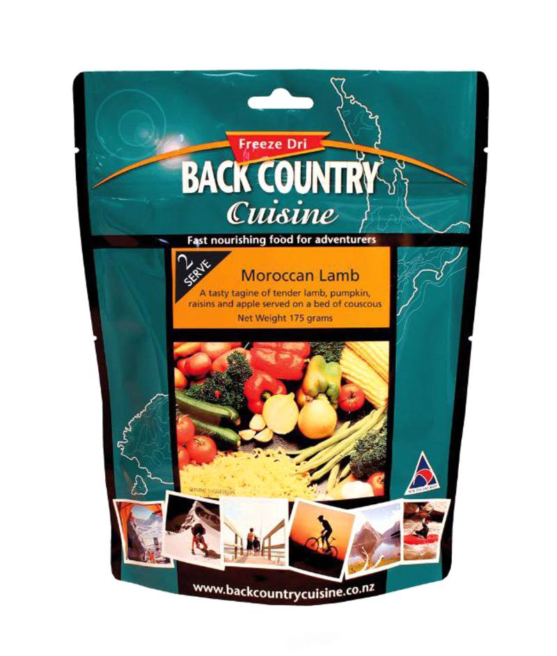 Buy Back Country Cuisine Freeze Dri Meal: Moroccan Lamb in NZ New Zealand.