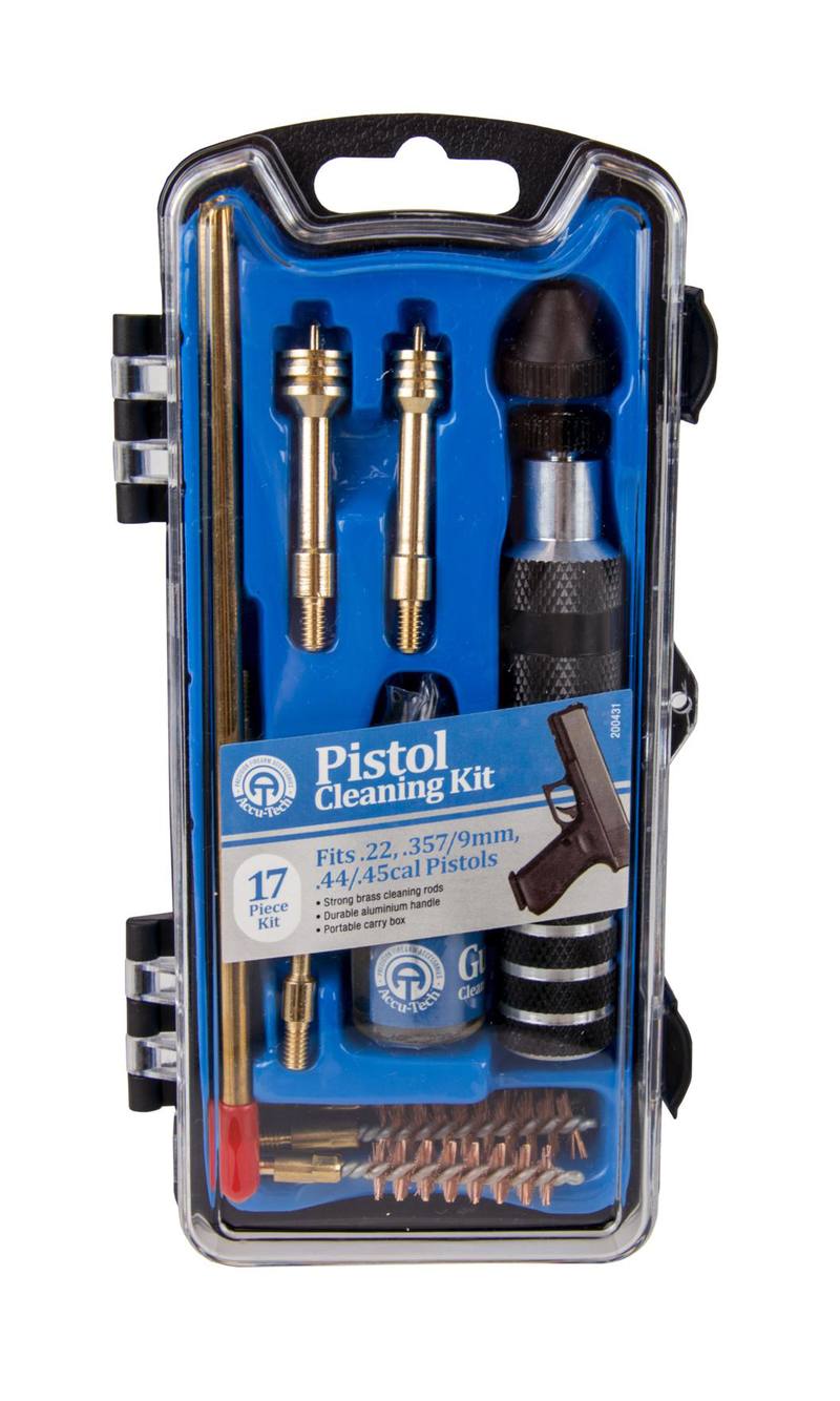 Buy Accu-Tech 17-Piece Pistol Cleaning Kit: .22, .357/9mm and .44/.45 cal in NZ New Zealand.