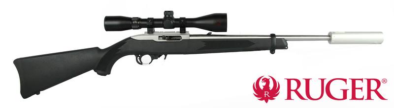 Buy 22 Ruger 10/22 with Ranger 3-9x42 Scope and Hushpower Braveheart Suppressor in NZ New Zealand.