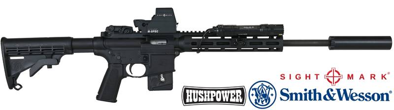 Buy 22 Smith & Wesson M&P 15-22 Sport with Sightmark Reflex, Olight Odin & Silencer in NZ New Zealand.