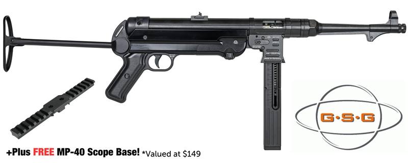 Buy 22 GSG MP40 Replica Threaded | 10 Round *Free Scope Base in NZ New Zealand.