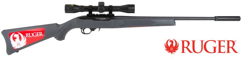 Buy 22 Ruger 10/22 Matte with Silencer & 4x32 Scope Package in NZ New Zealand.