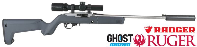 Buy 22 Ruger 10/22 Takedown Magpul Stainless 16" with Ranger 1-8x24i Scope & Silencer in NZ New Zealand.