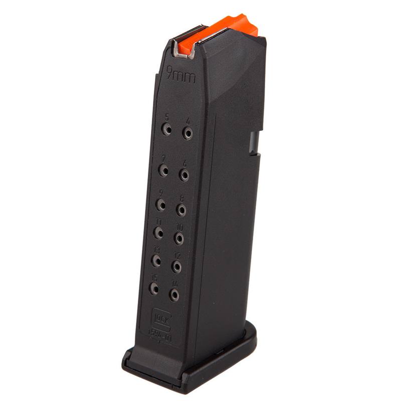 Buy Glock Magazine 19 17+2 Round Orange Follower in NZ New Zealand.