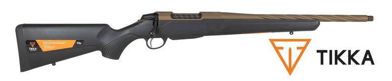 Buy Tikka T3x Lite Bronze Cerakote Synthetic Threaded with Spiral Fluted Barrel and Bolt in NZ New Zealand.