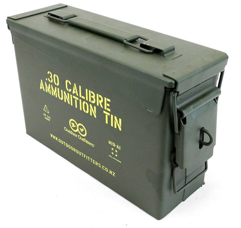 Buy OO 30CAL Ammunition Tin with Padlock Latch *Brand New* in NZ New Zealand.