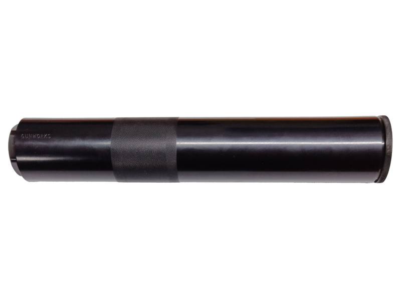 Buy Secondhand Gunworks 6mm Centerfire Over Barrel 5/8x24 Thread Silencer in NZ New Zealand.