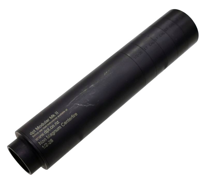 Buy Secondhand DPT Centerfire Over Barrel 17 Cal Silencer 1/2x28 in NZ New Zealand.