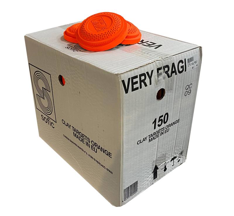 Buy Sofic Ecological Clay Targets Standard Orange 150x in NZ New Zealand.