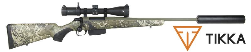 Buy Tikka T3x Superlite Strata Cerakote Camouflage Fluted with Ranger 4.5-14x44 & Ghost Silencer in NZ New Zealand.