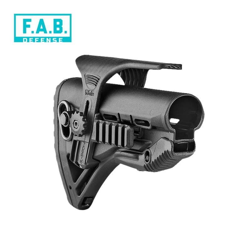 Buy FAB Defence GL-Shock Absorbtion Collasable Buttstock with Adjustable Cheek Piece & Picatinny Adaptor in NZ New Zealand.