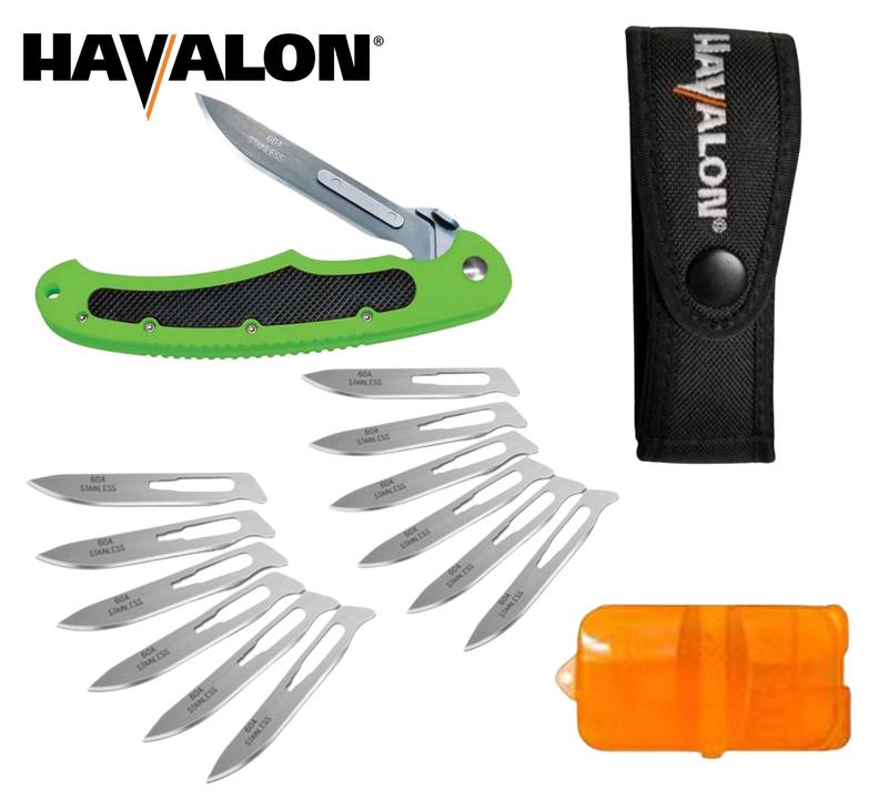 Buy Havalon Folding Knife Piranta-Bolt Green Stainless Set in NZ New Zealand.