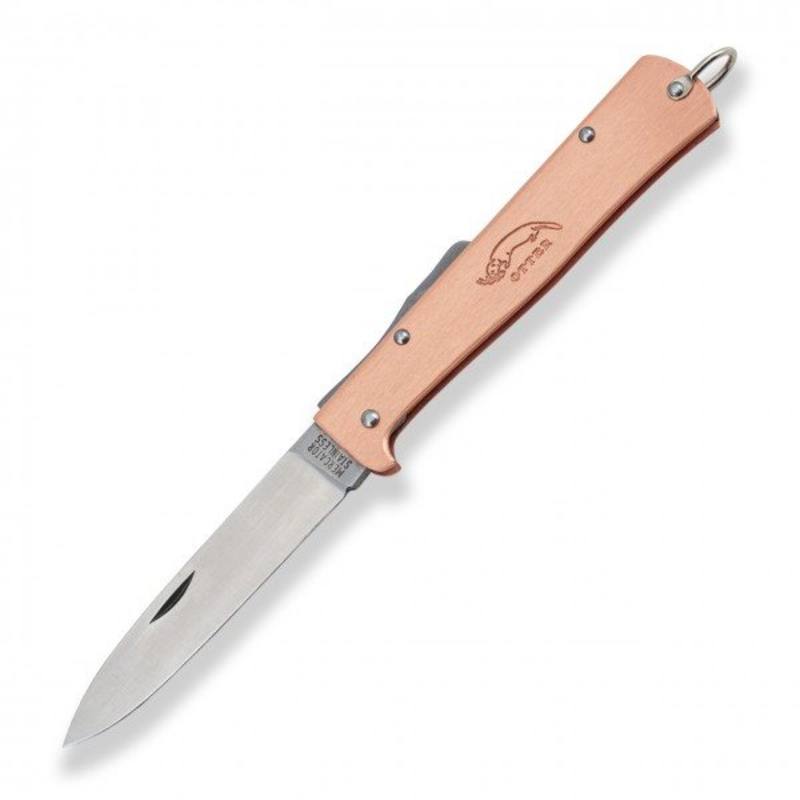 Buy Mercator Knife "Copper Hanlde with Clip" Carbon Steel Folding 9cm Blade in NZ New Zealand.