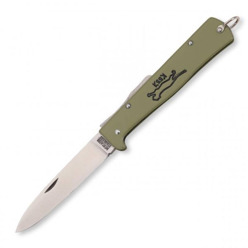 Buy Mercator Knife K55K "Cat Reed Green" Carbon Steel Folding 9cm Blade in NZ New Zealand.