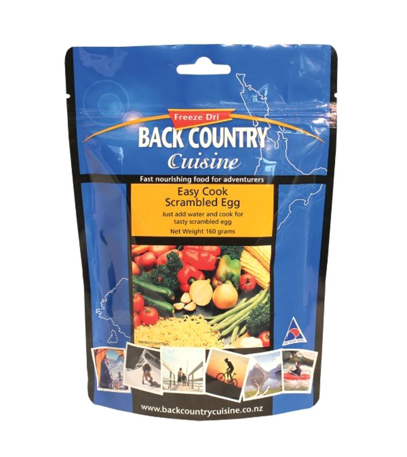 Buy Back Country Cuisine Freeze Dri Meal: Easy Cook Scrambled Eggs in NZ New Zealand.