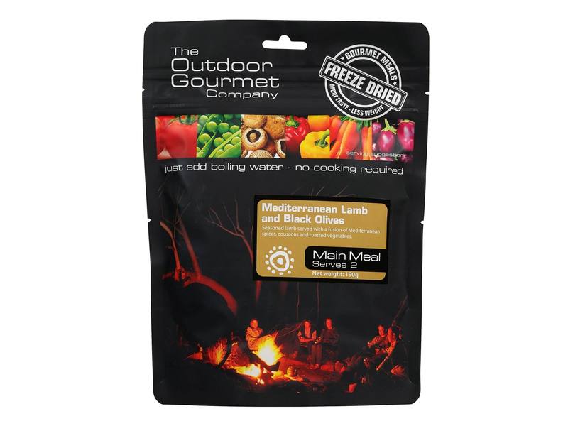 Buy Back Country Cuisine Freeze Dri Meal Regular Serve: Mediterranean Lamb - Gourmet in NZ New Zealand.