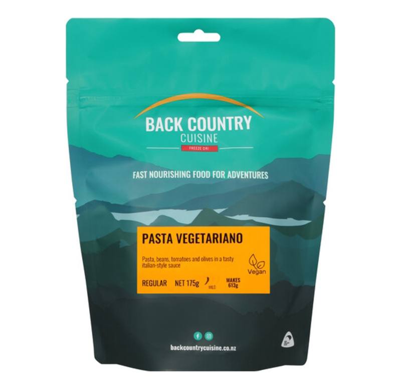 Buy Back Country Cuisine Freeze Dri Meal: Pasta Vegetariano - Vegan in NZ New Zealand.