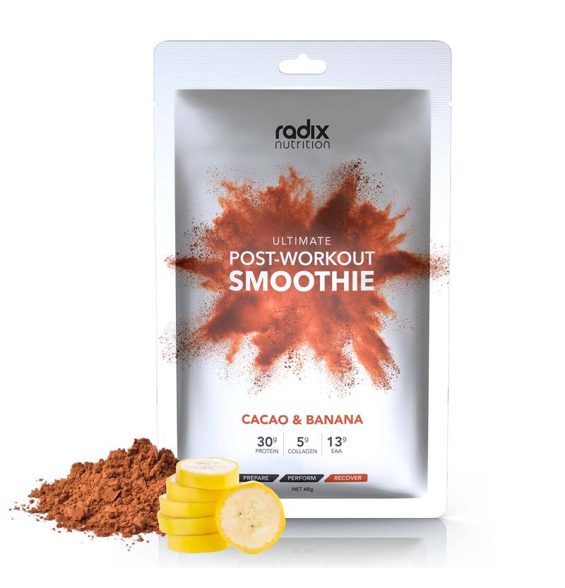 Buy Radix Nutrition Ultimate Recovery Workout Smoothie Cacao & Banana in NZ New Zealand.