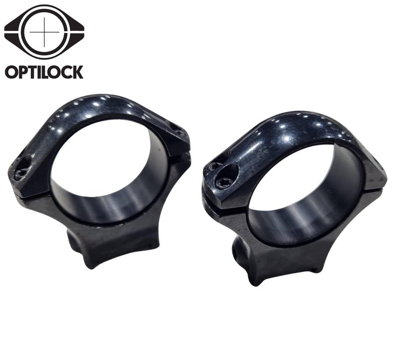 Buy Secondhand Optilock 30mm Sako Blued Low Rings in NZ New Zealand.