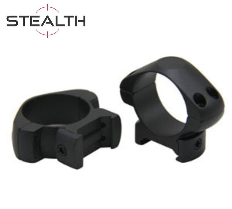 Buy Stealth Steel Weaver Style 30mm Low Black Steel Rings in NZ New Zealand.