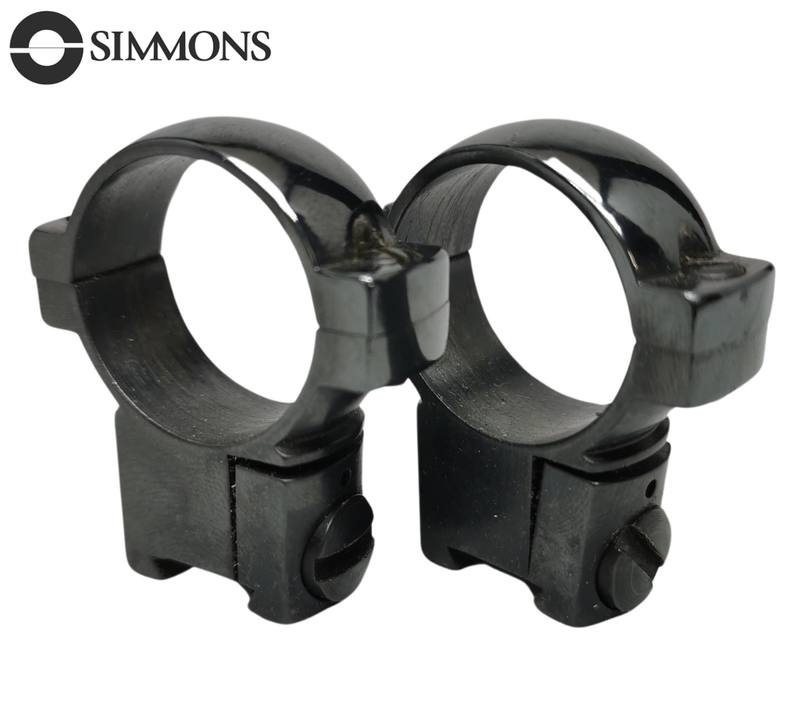 Buy Secondhand Simmons 3/8 1" High Black Scope Rings in NZ New Zealand.