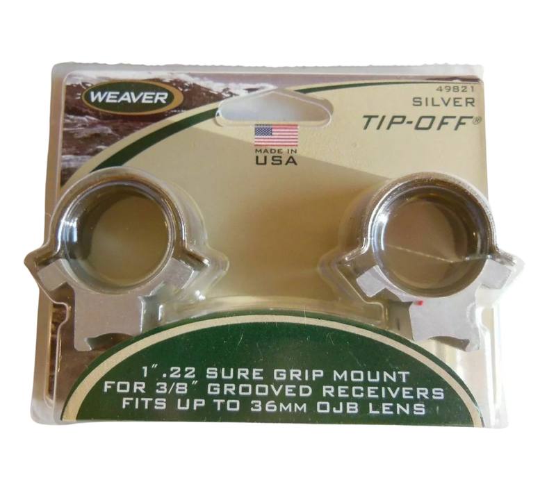 Buy Weaver 1" Suregrip 3/8" Dovetail Silver Rings in NZ New Zealand.